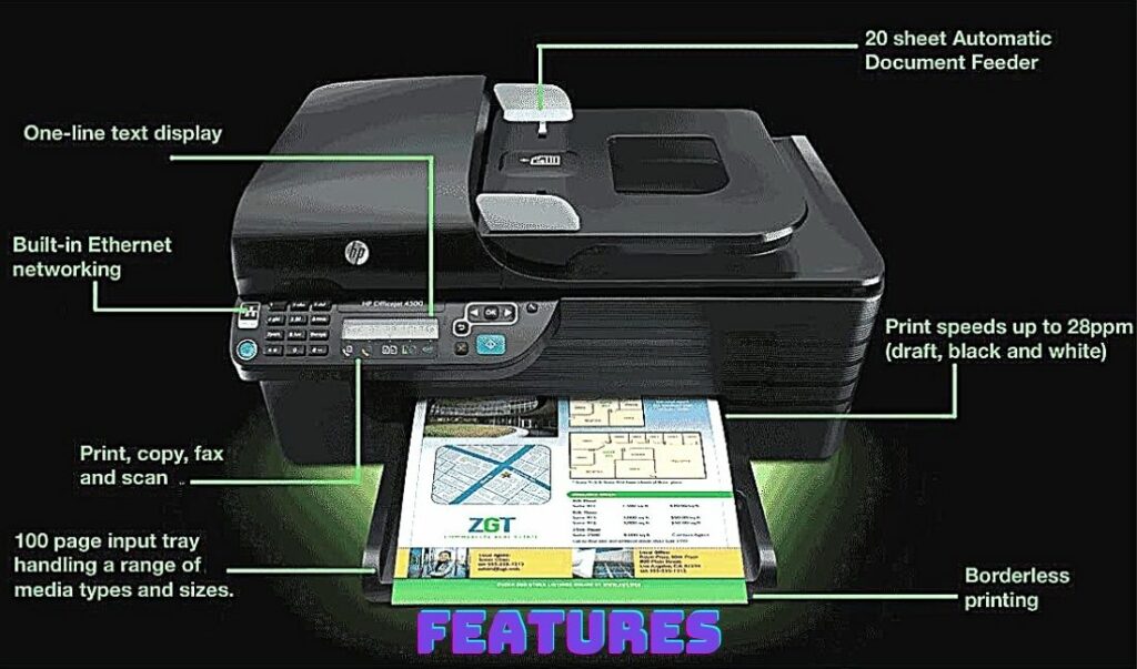 HP Officejet 4500 Printer features